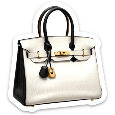 hermes birkin pure white color bag sticker