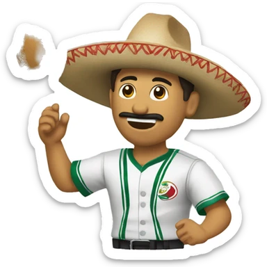 Mexicano dándole una patada a una pelota sticker