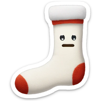 Christmas fuzzy sock sticker