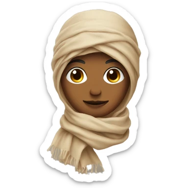 Beige scarf sticker