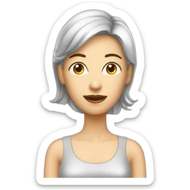 adult woman, Transparent fabric dress, safe for work sticker