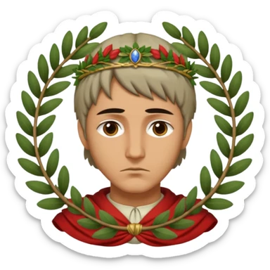 dante con alloro divina commedia sticker