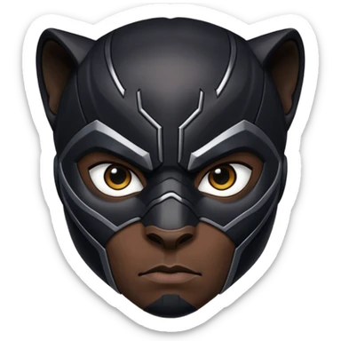 black panther superhero face sticker