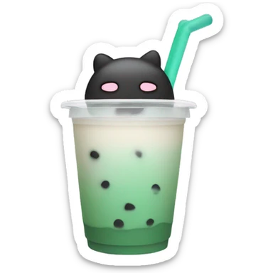 white boba tea in a plastic cup, no face sticker
