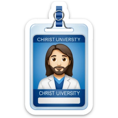 generate an ios genmoji of a college id card that says "CHRIST UNIVERSITY ID" sticker