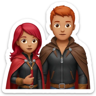 Lobo macho hablando con caperucita roja sticker