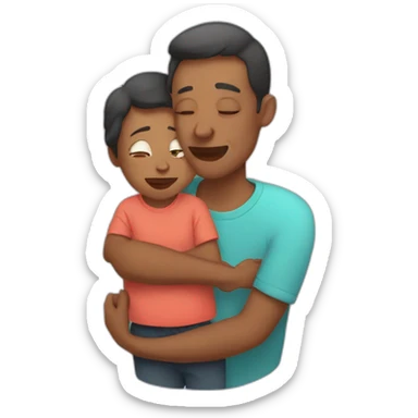 older son huggin mom sticker