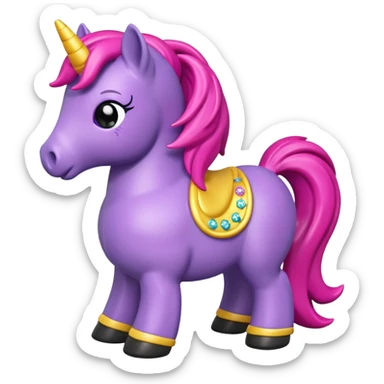  My Little Pony style vinyl fat horse toy figure  sticker