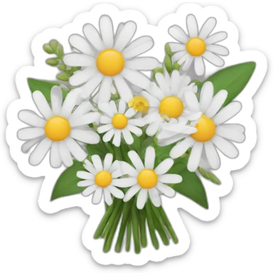 Daisy bouquet with other flowers sticker