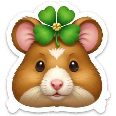 I want a hamster head to wear a clover head accessories sticker