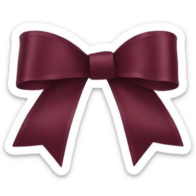 Burgundy ribbon sticker