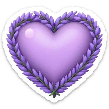 Lavender heart sticker