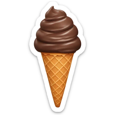 chocolate ice cream cone sticker