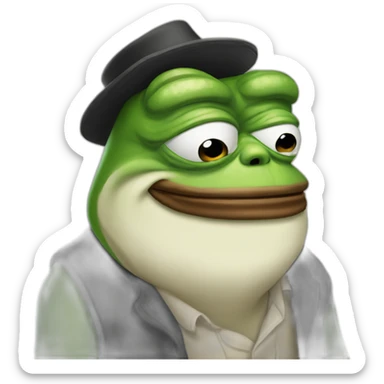 pepe the frog with a beard sticker