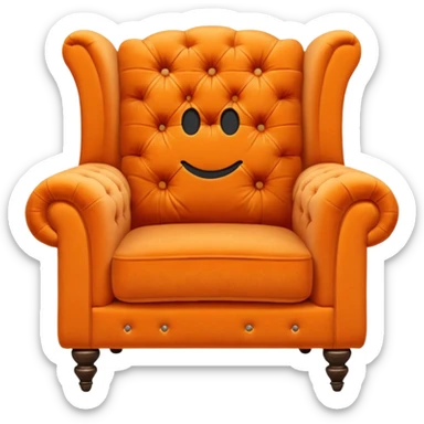 orange armchair sticker