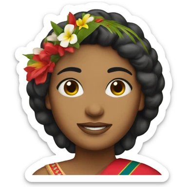 Woman with traditional Costa Rica dress sticker