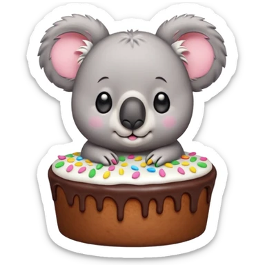 Koala cake sticker
