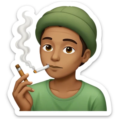 Weed smoking sticker
