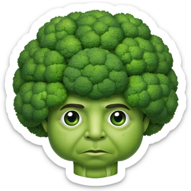Obama’s face in the form of a head of broccoli sticker
