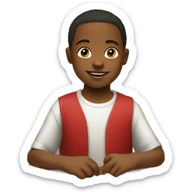 little kids in church sticker