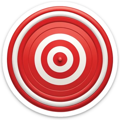 Red-white bullseye target sticker