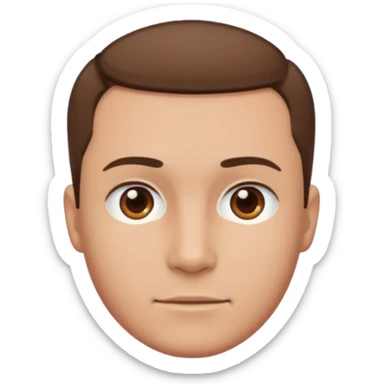 a stupid man with a very flat head sticker