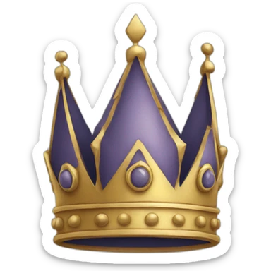 a crown with the form of a tower sticker