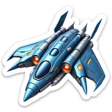 Massive galactic SHMUP space ship sticker