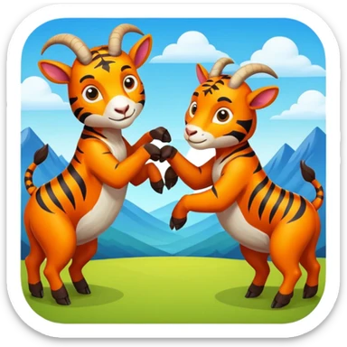 Goats vs Tigers  game icons sticker