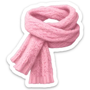 Light pink knitted scarf sticker
