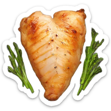 Air Fryer Chicken Breast in a plate sticker