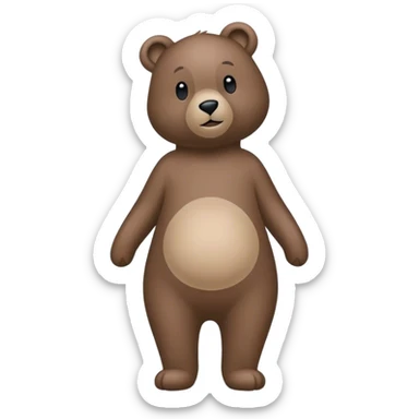 ours debout humain sticker