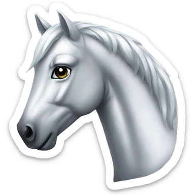 Silver mustang sticker