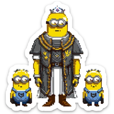 King Von standing with Minions sticker