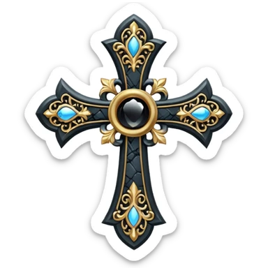 Gothic cross sticker