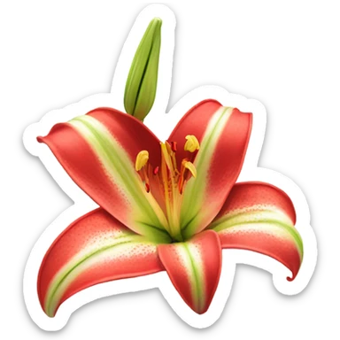 red lilium sticker