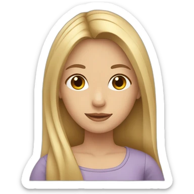 one small european woman with long blonde hair and brown eyes sticker
