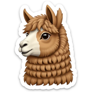 llama with elastic coil sticker