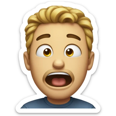 Man hysterically crying sticker