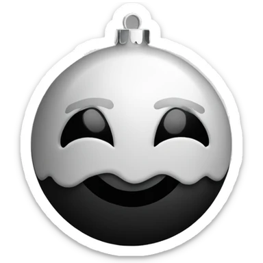 Christmas tree toy in the form of a ball black sticker