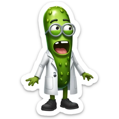 pickle rick rick and morty sticker