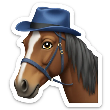 horse with hat sticker
