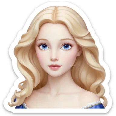 Cinematic Realistic Sleeping Beauty (Aurora) Portrait, with porcelain-like skin featuring a natural rosy flush, illuminated by soft lighting that highlights the gentle contours of her face. Her golden blonde hair flows in soft, detailed waves with subtle highlights that shimmer in the light. Her deep violet-blue eyes radiate warmth and innocence, framed by arched brows and long lashes. With a soft, serene smile, she holds a delicate rose gently in one hand, her other hand resting lightly by her side. She is dressed in her classic pink gown, the fabric rich in texture with delicate folds that catch the light. A golden crown rests atop her head, gleaming with royal refinement. The portrait captures a soft, glowing aura, blending realism with an ethereal sense of beauty and timeless enchantment. sticker