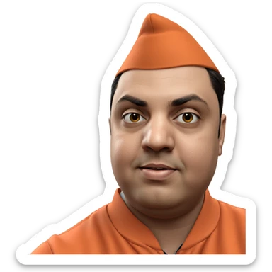 boy gazing indoors realistically sticker