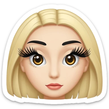 false eyelashes sticker