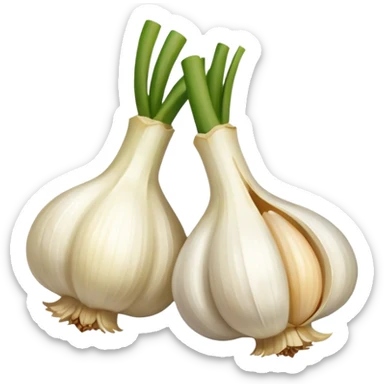 two garlic 45 degrees sticker