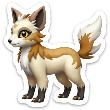 Shiny Brown Golden Bronze Ginger Black Grey White Beige Linoone-Absol-Trico-Hybrid (Full body) sticker