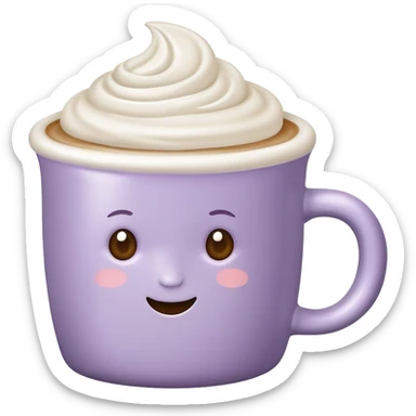 Pale purple Latte  sticker