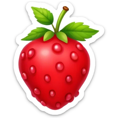 A small, round, red fruit, typically sour in taste, often used in drinks or jams, symbolizing the vibrant color and flavor of the red berries sticker