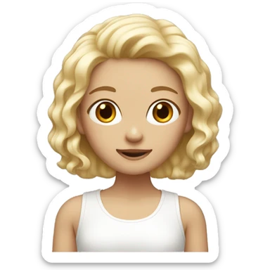 "Two girls, one white with blond hair, one white with red hair." sticker